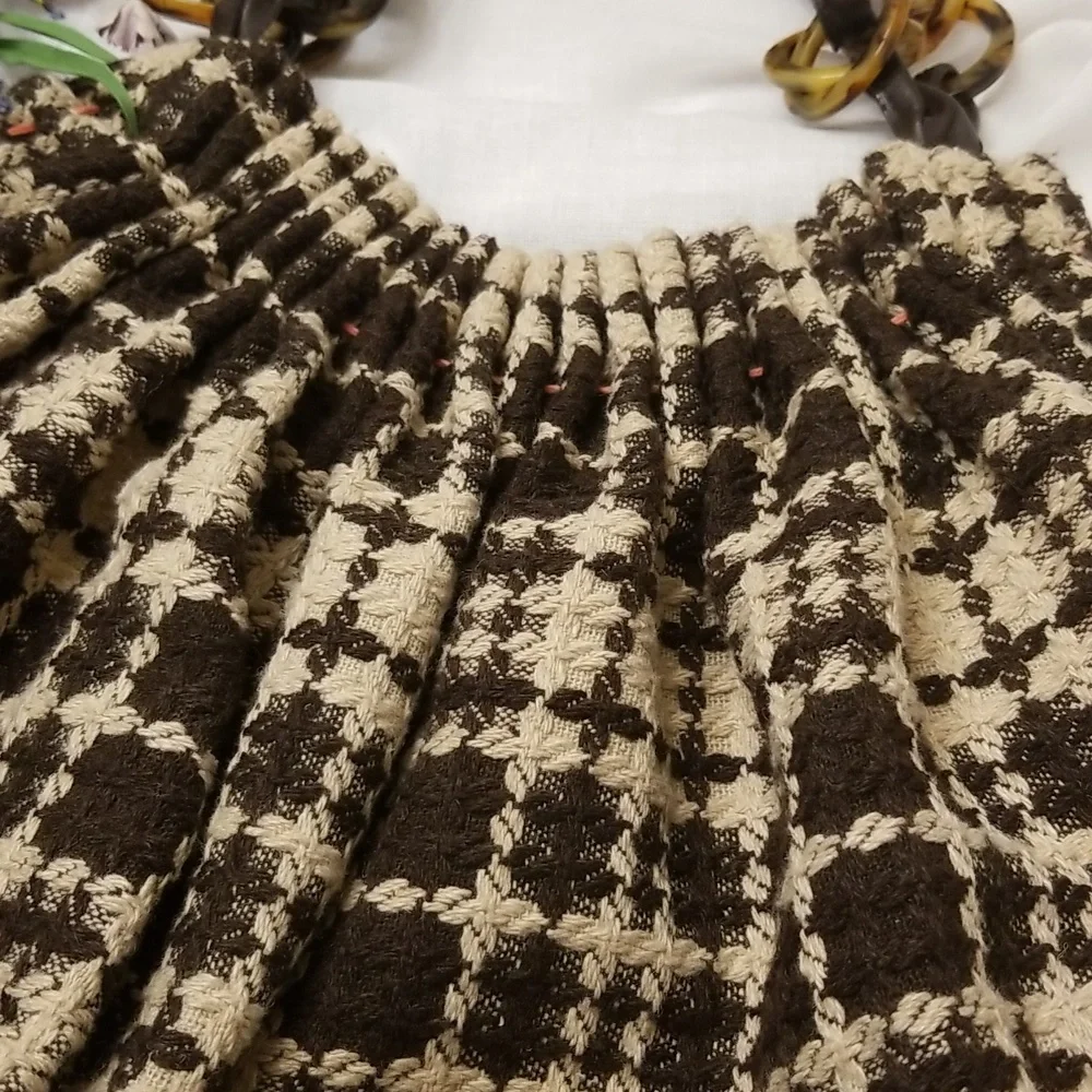 Hand Crafted (New W/O Tags) Plaid Fabric Satchel, $26